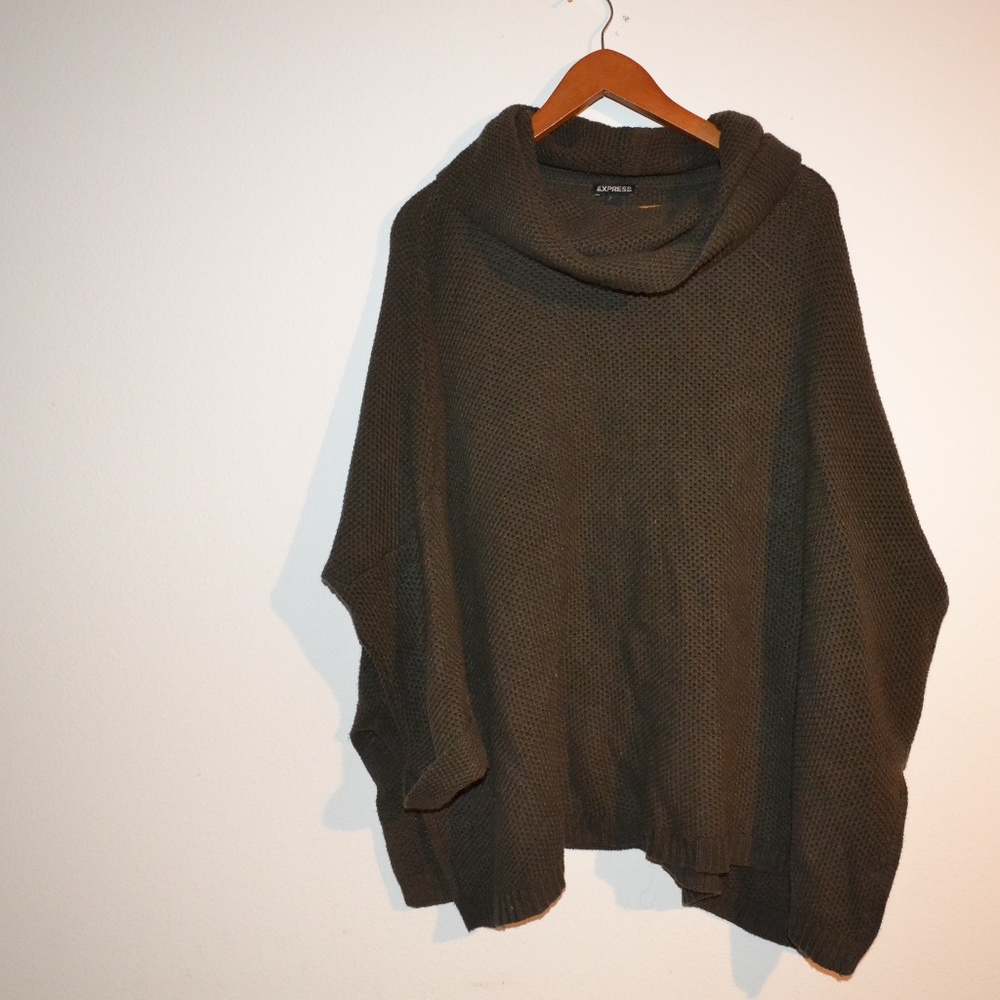 Express Green Cowl Neck